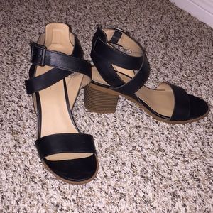 Black Open Toe Heel